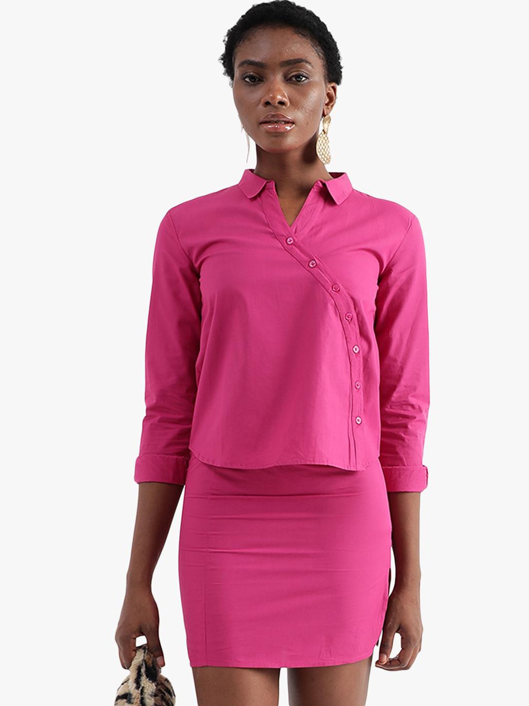 

Virgio Pure Cotton Shirt and Skirt, Pink