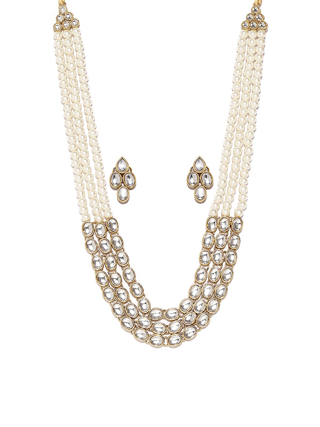 

Shining Diva Gold-Toned Stone-Studded Jewellery Set