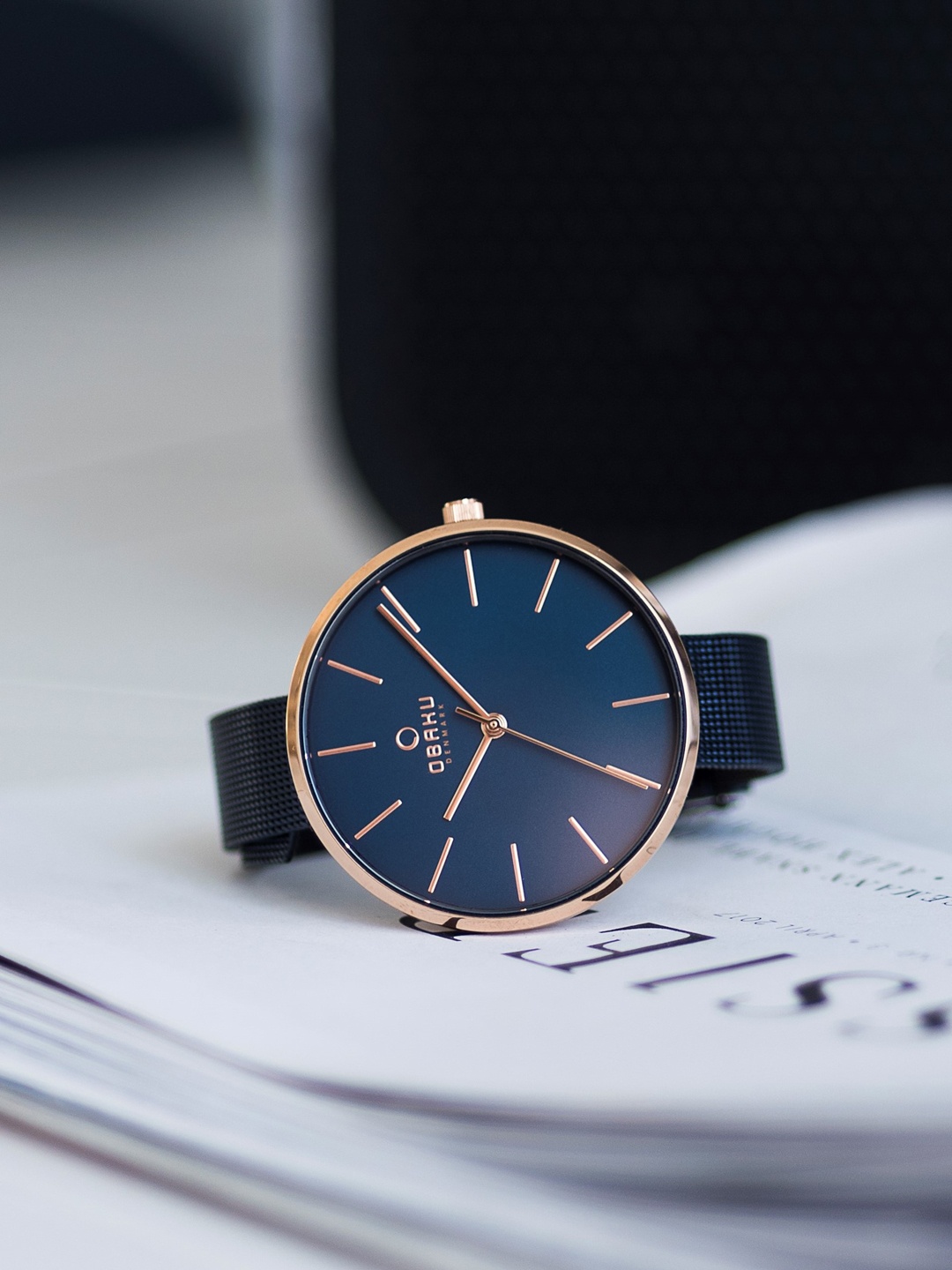 

Obaku Women Blue Analogue Watch V211LXVLML
