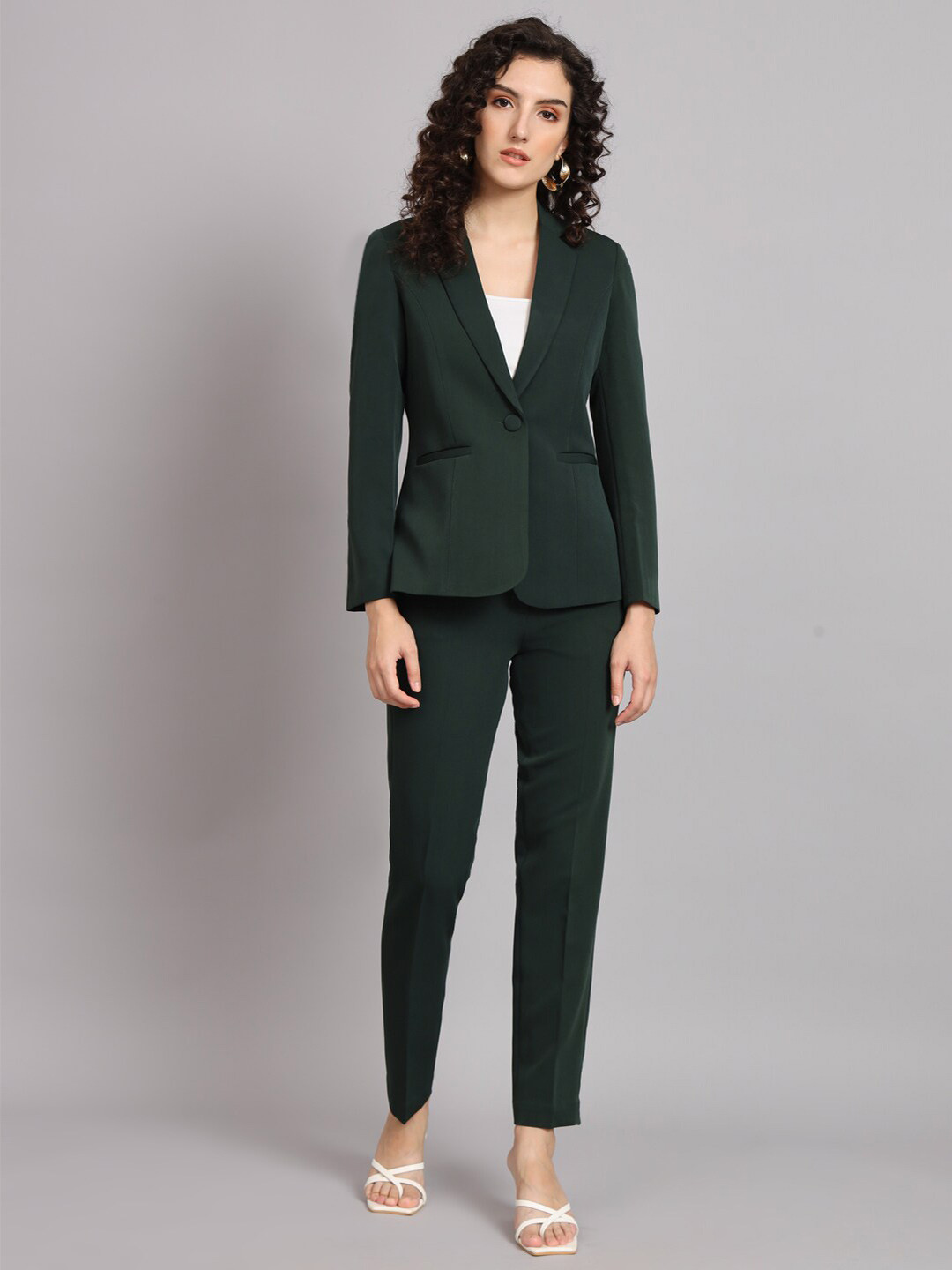 

PowerSutra Single Breasted 2-Piece Formal Suit, Green