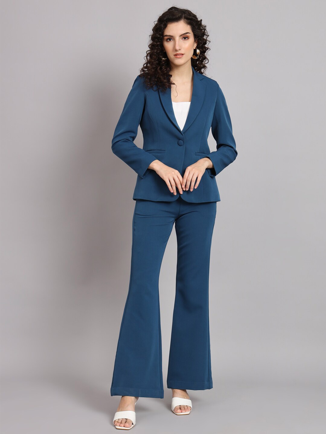 

PowerSutra Single Breasted 2-Piece Formal Suit, Teal