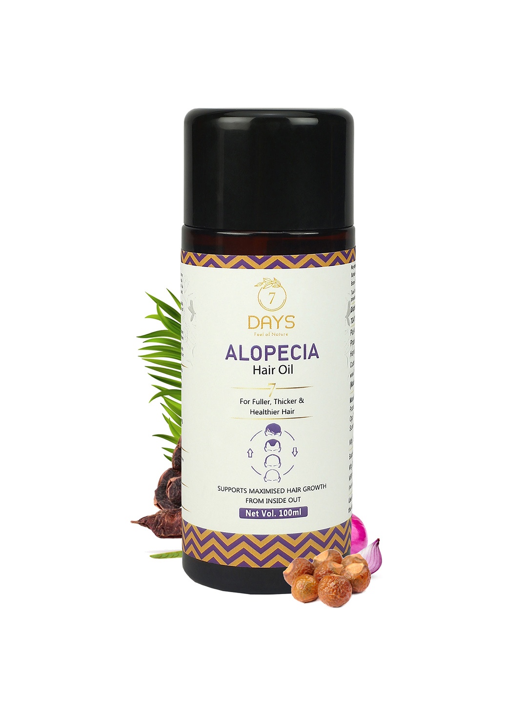 

7 DAYS Alopecia Hair Oil For Fuller Thicker & Healthier Hair To Support Hair Growth- 100ml, White