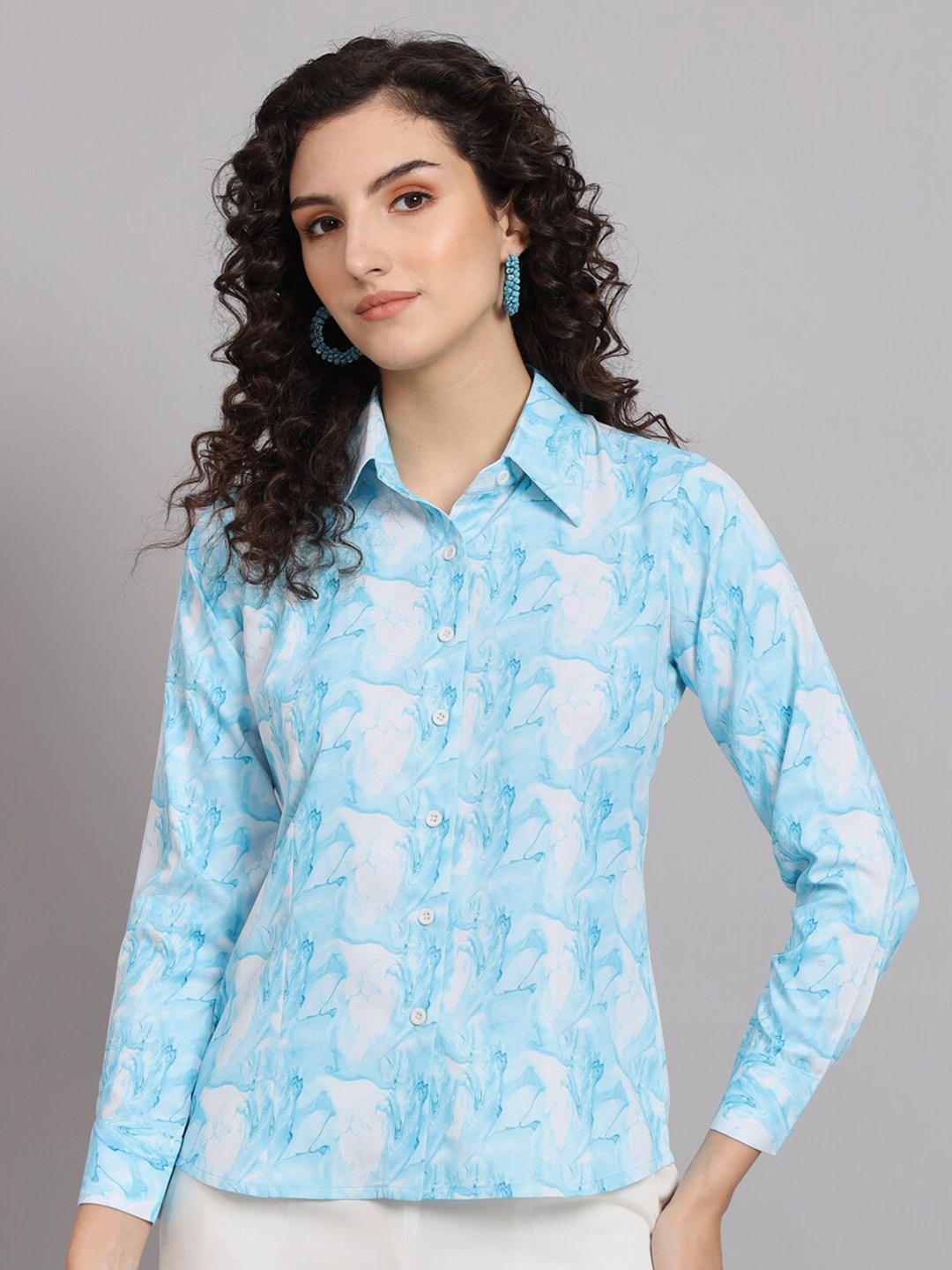 

PowerSutra Comfort Abstract Printed Casual Shirt, Blue