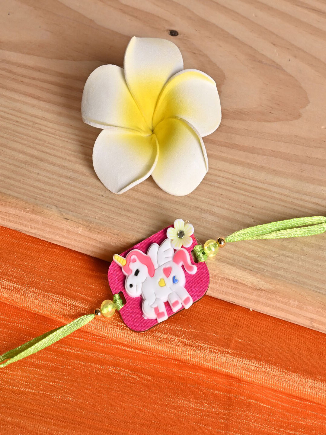 

Jewelz Unicorn Charm Detail Rakhi, Green