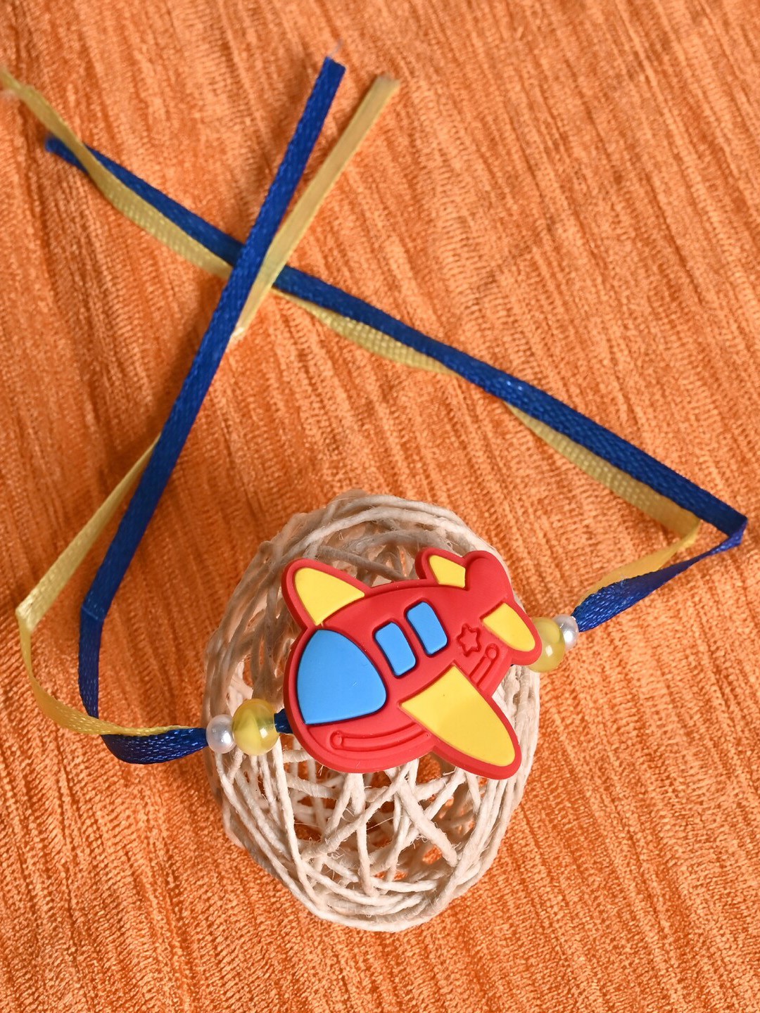 

Jewelz Kids Airplane Charm Rakhi, Blue