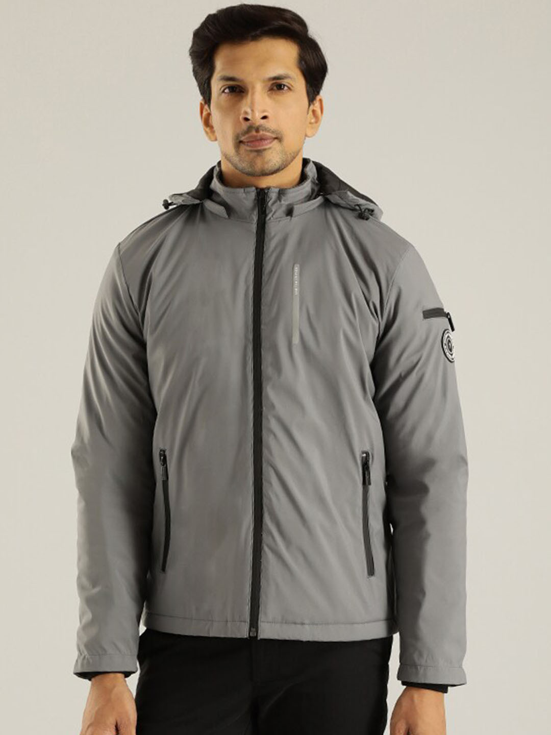 

Indian Terrain Hooded Lightweight Tailored Jacket, Grey