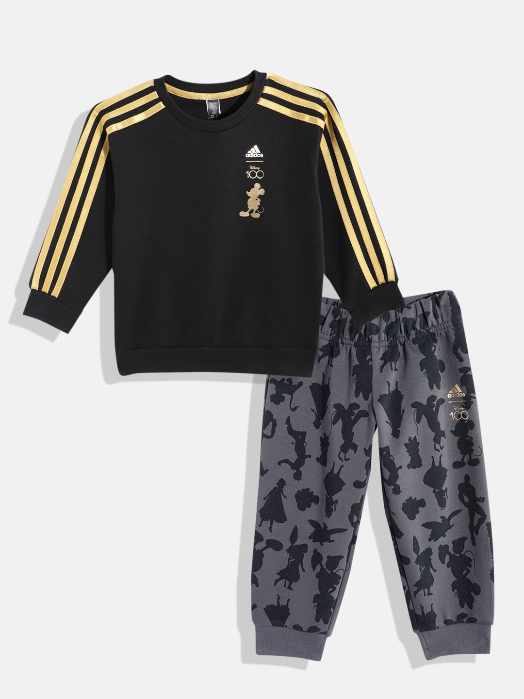 

ADIDAS X DISNEY 100 Kids Printed Loose Fit Sweatshirt & Joggers, Black