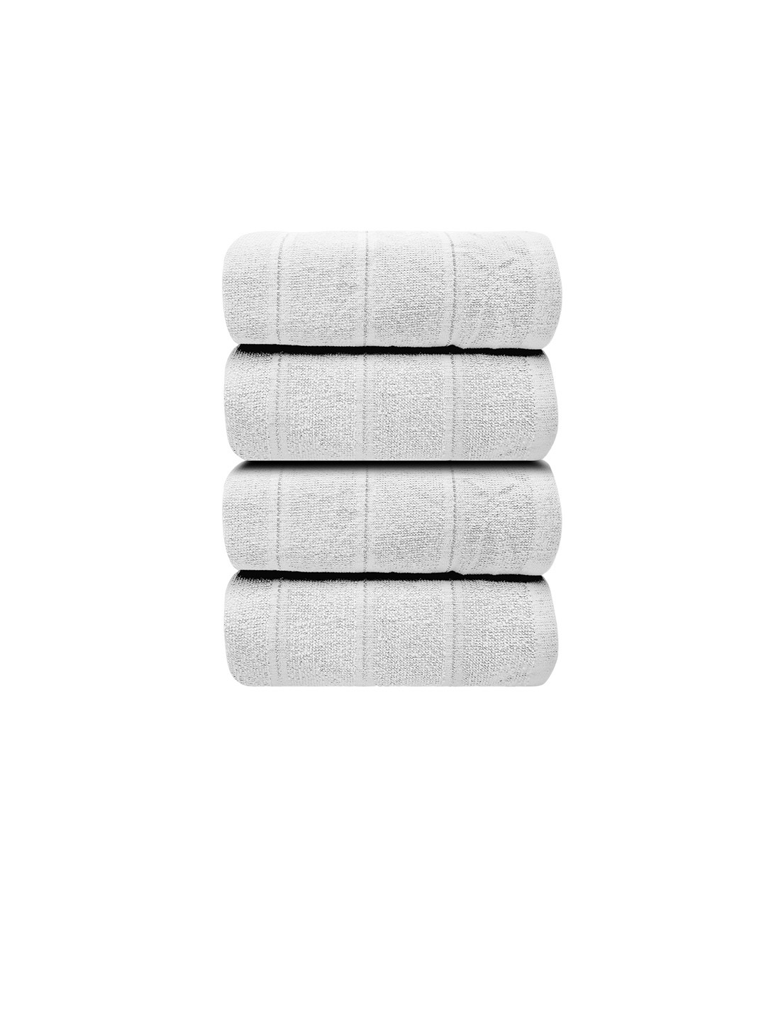 

LABHAM 4-Pcs White Pure Cotton 250 GSM Bath Towels