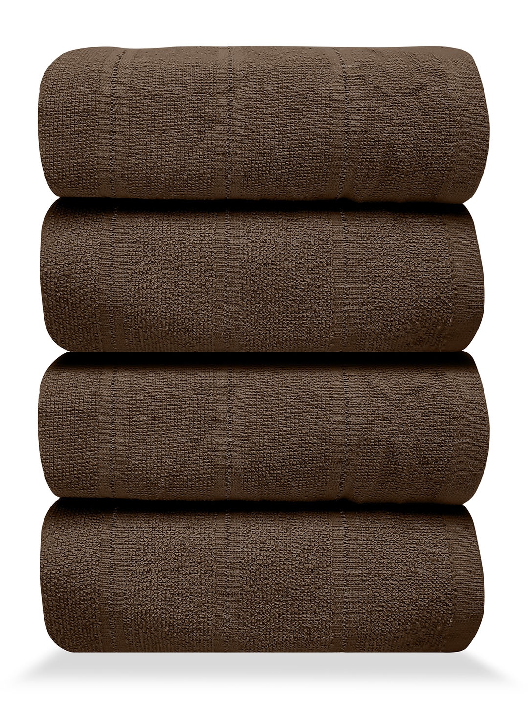 

LABHAM Brown 4 Pieces 250 GSM Pure Cotton Bath Towels