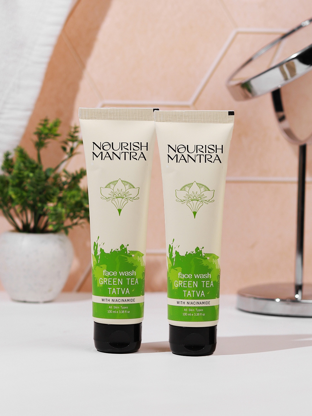 

Nourish Mantra Set Of 2 Green Tea Tatva Face Wash with Niacinamide - 100ml Each