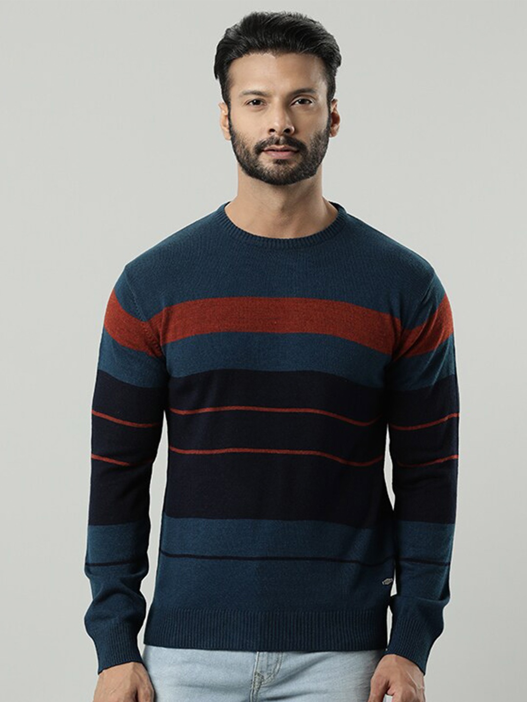 

Indian Terrain Acyclic Colourblocked Sweatshirt, Blue