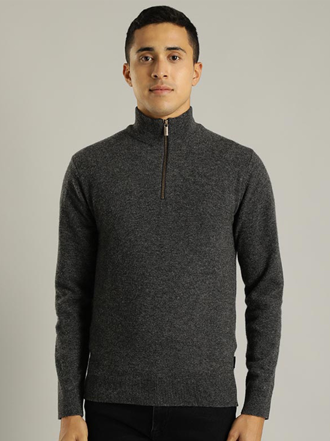 

Indian Terrain Mock Collar Pull Over Sweatshirt, Grey