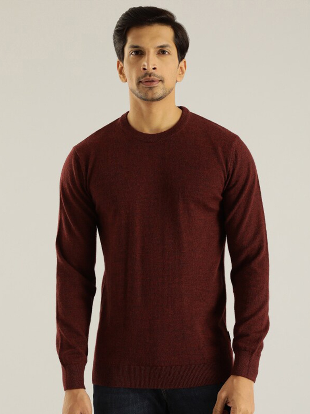 

Indian Terrain Round Neck Long Sleeves Cotton Sweatshirt, Brown