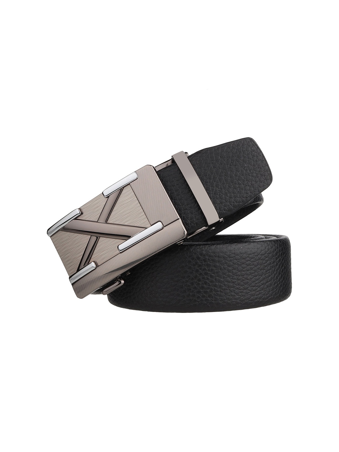 

Zacharias Men Belt With Slider Buckle, Black