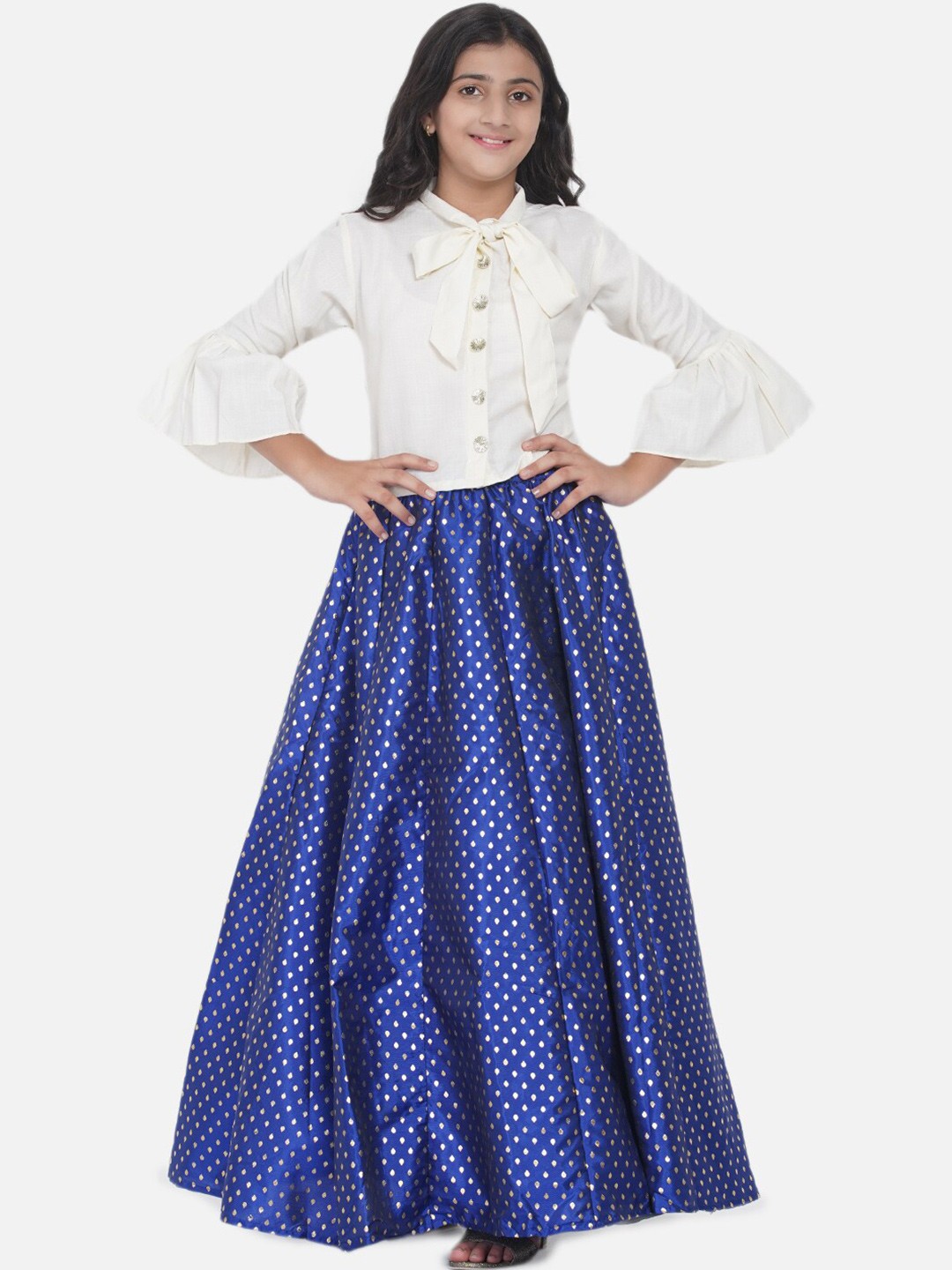 

Modish Couture Girls Ready to Wear Lehenga Choli, White
