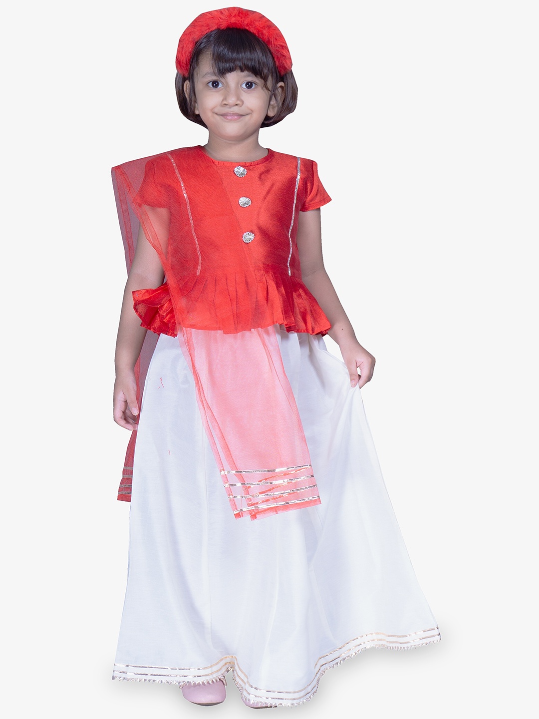 

Modish Couture Girls Ready to Wear Lehenga & Blouse With Dupatta, Red