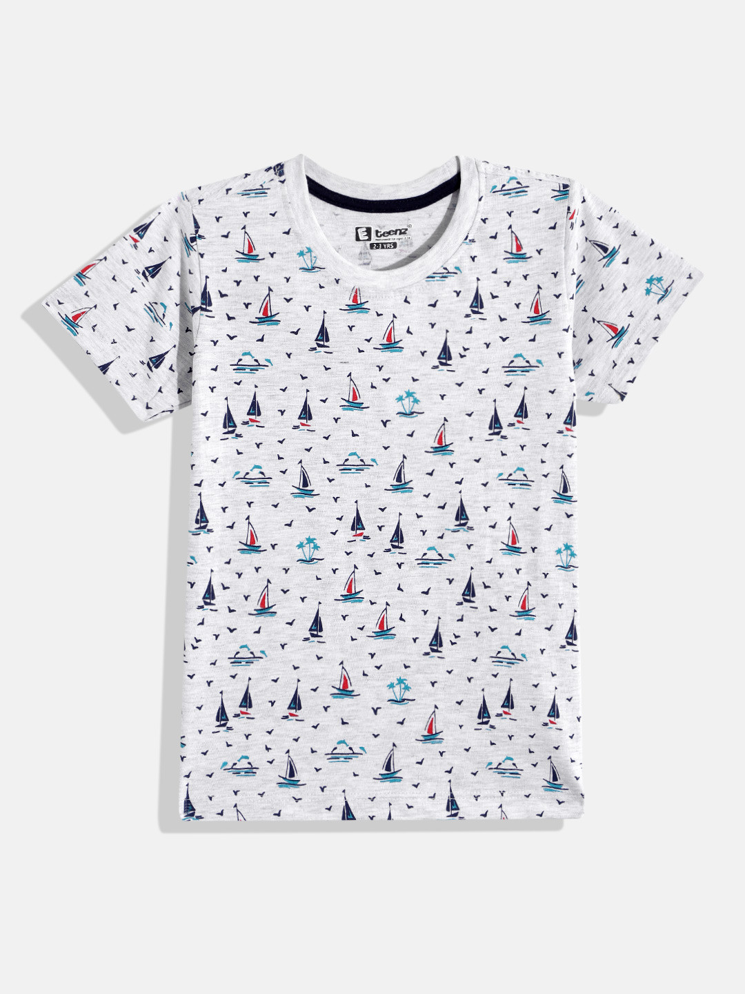 

Eteenz Boys Premium Cotton Conversational Printed T-shirt, Grey