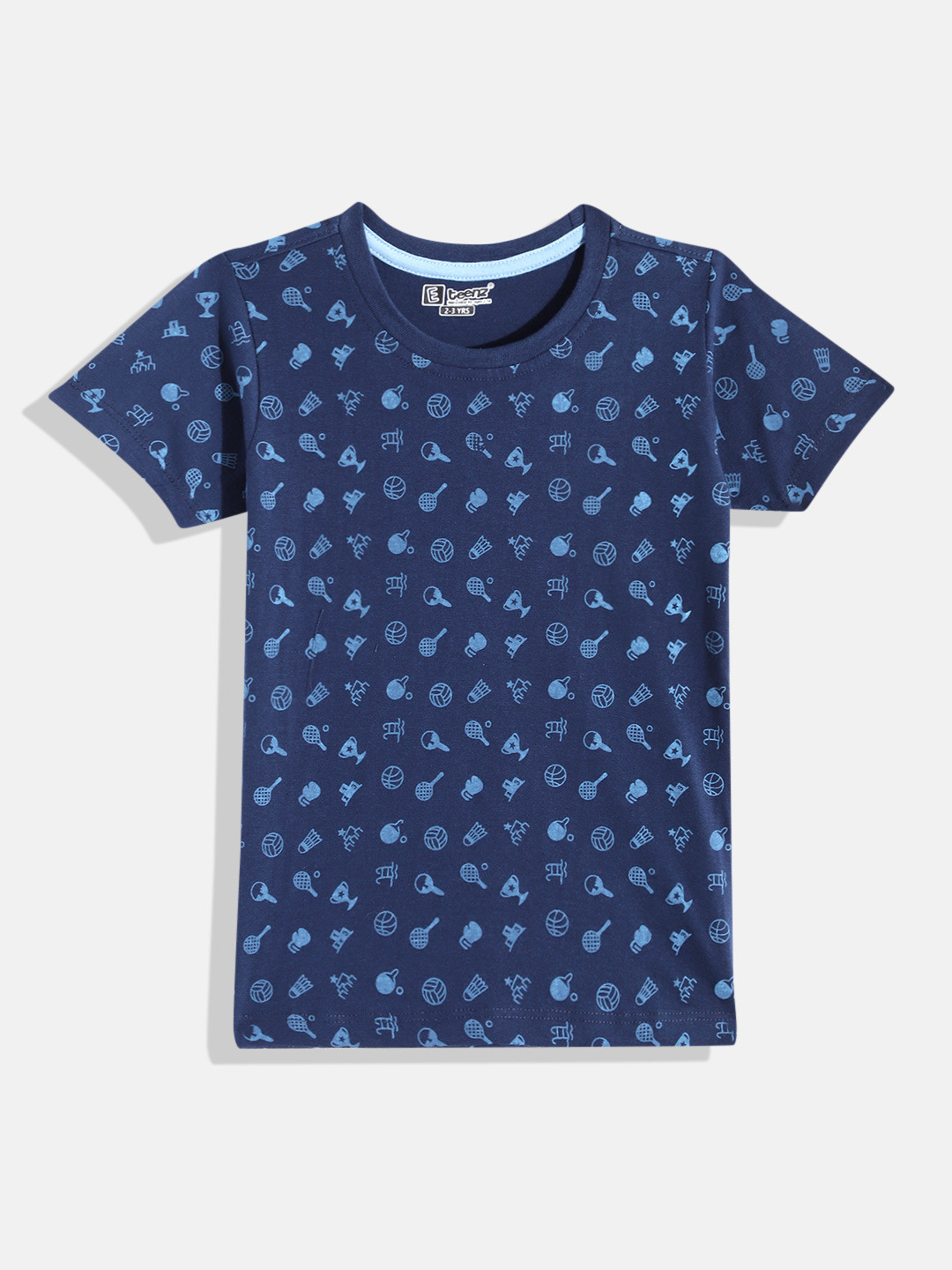 

Eteenz Boys Premium Cotton Conversational Printed T-shirt, Navy blue
