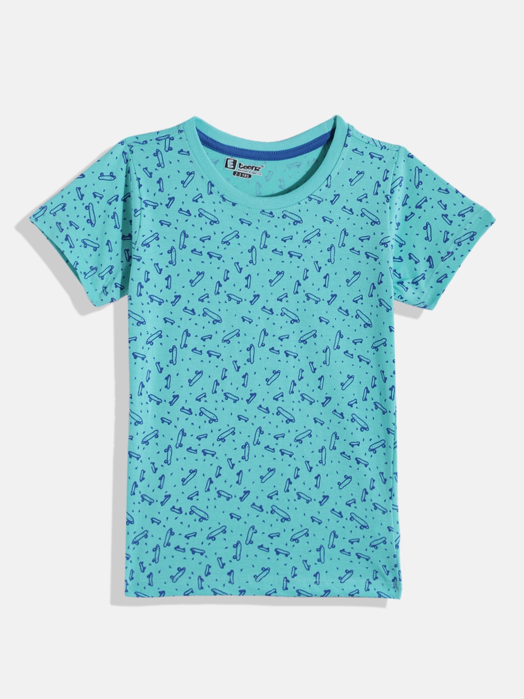 

Eteenz Boys Conversational Printed Premium Cotton T-shirt, Blue