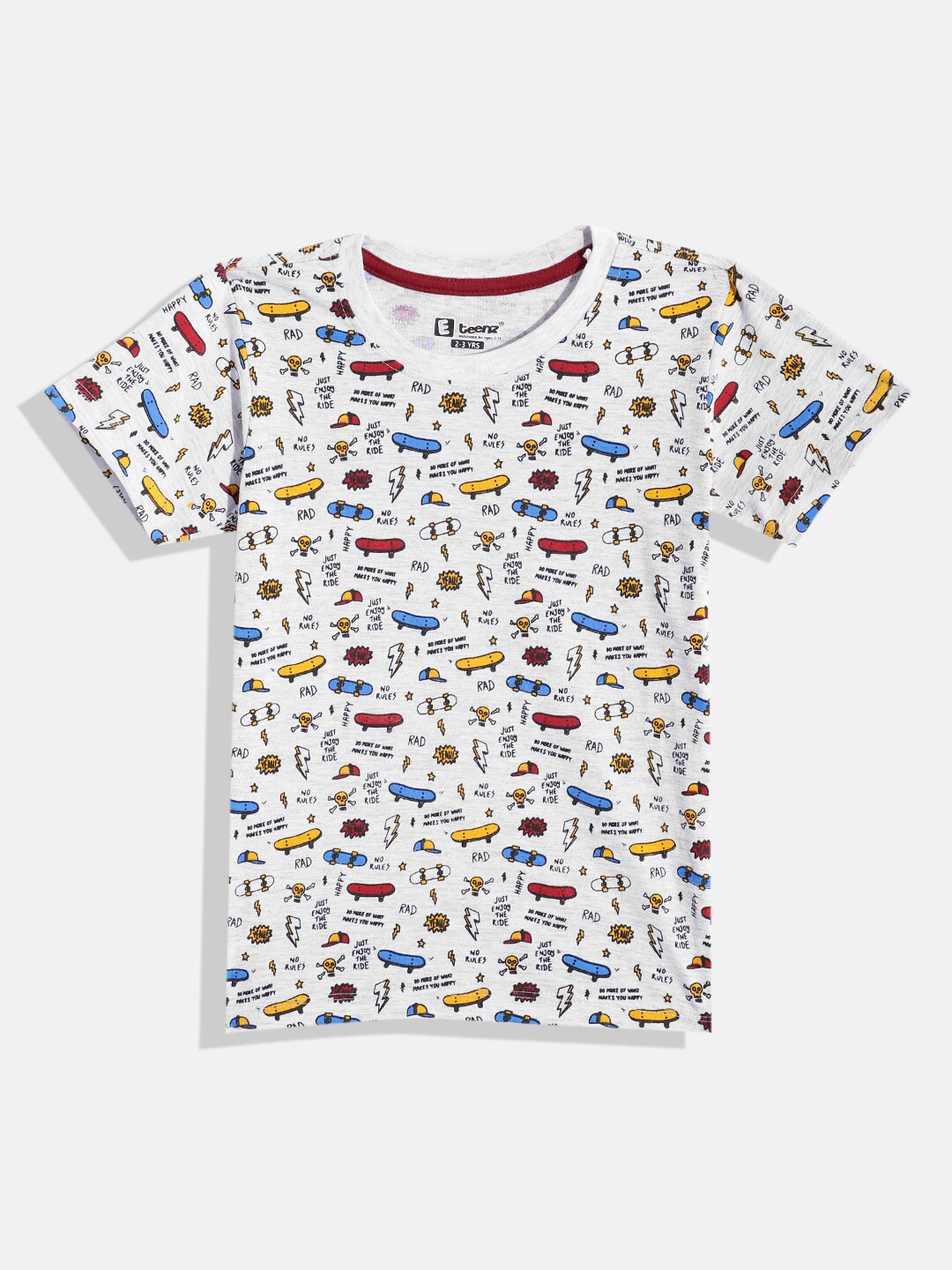 

Eteenz Boys Printed Pure Cotton T-shirt, Multi