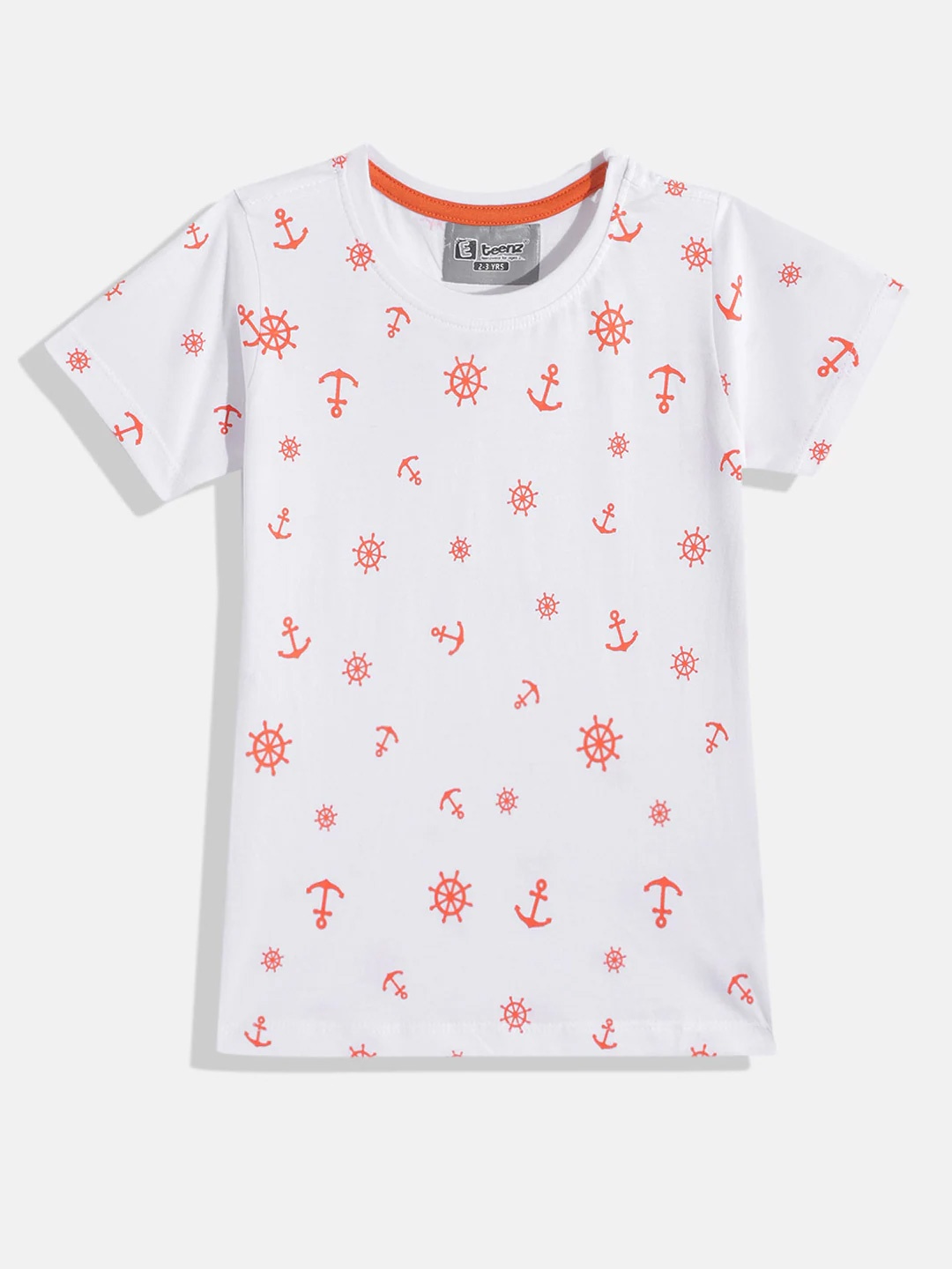

Eteenz Boys Conversational Printed Cotton T-shirt, White