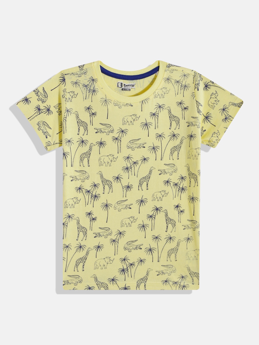 

Eteenz Boys Conversational Printed Premium Cotton T-shirt, Yellow