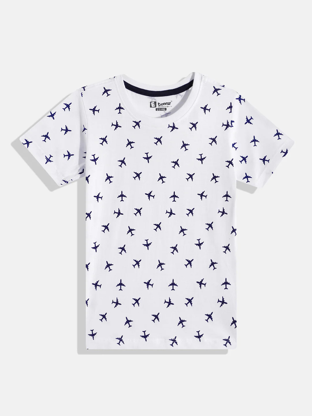 

Eteenz Boys Conversational Printed Cotton T-shirt, White