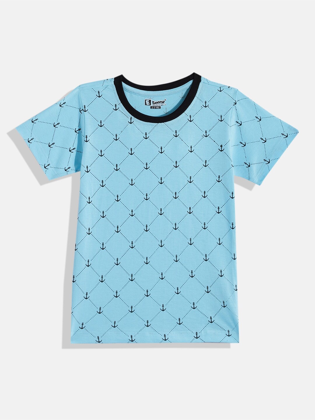 

Eteenz Boys Conversational Printed Cotton T-shirt, Turquoise blue