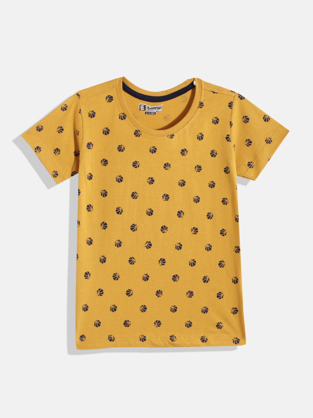 

Eteenz Boys Premium Cotton Conversational Printed T-shirt, Mustard