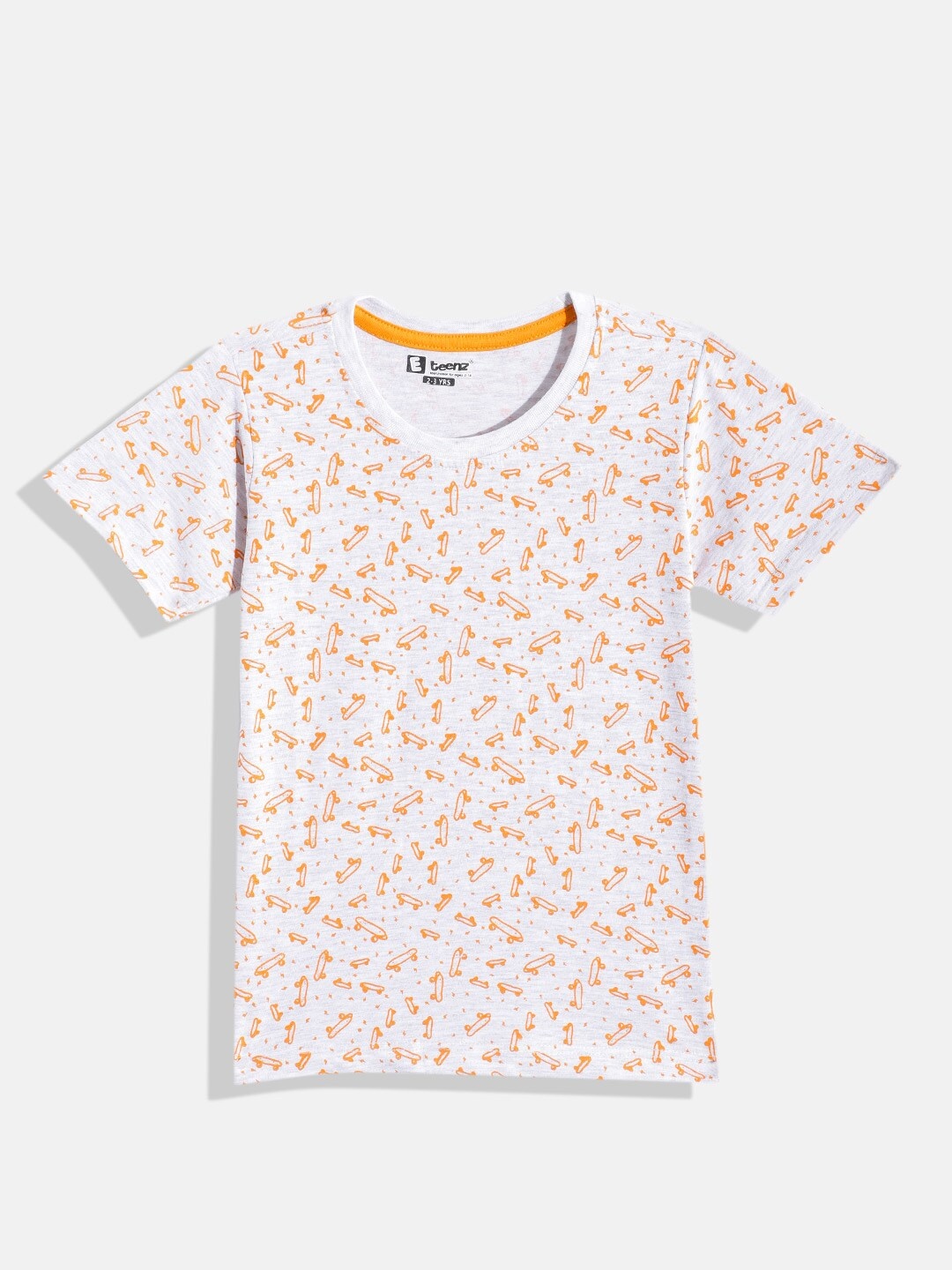 

Eteenz Boys Printed Pure Cotton T-shirt, Grey