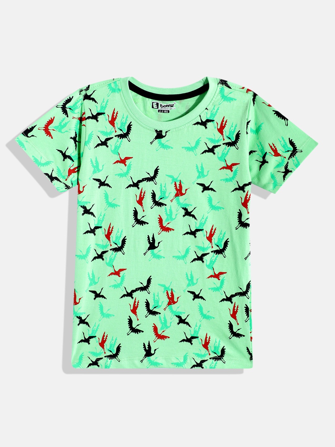 

Eteenz Boys Premium Cotton Conversational Printed T-shirt, Green