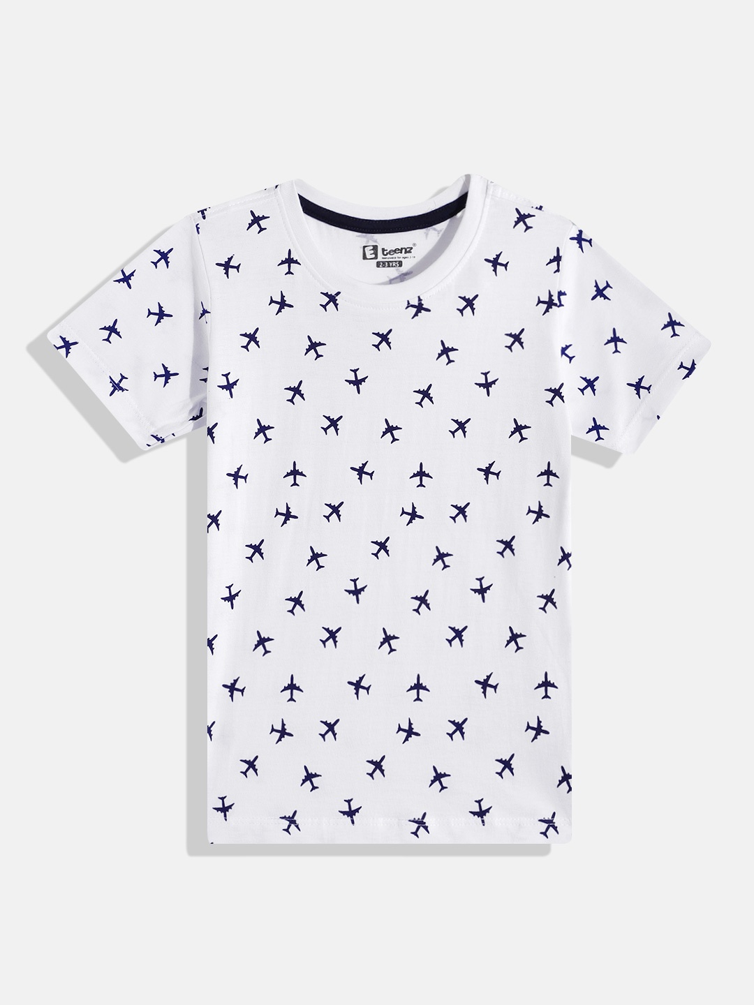 

Eteenz Boys Printed Premium Cotton T-shirt, White