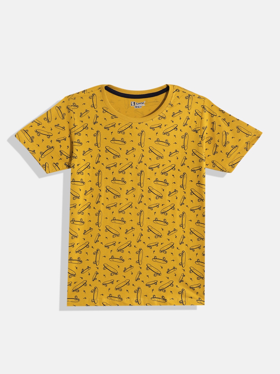 

Eteenz Boys Premium Cotton Conversational Print T-shirt, Mustard