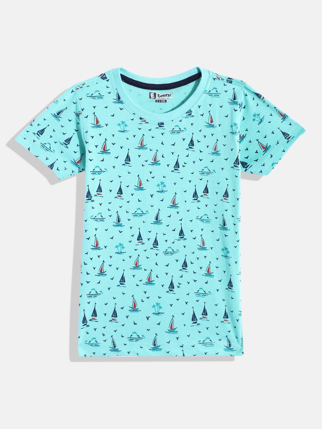 

Eteenz Boys Premium Cotton Conversational Printed T-shirt, Sea green