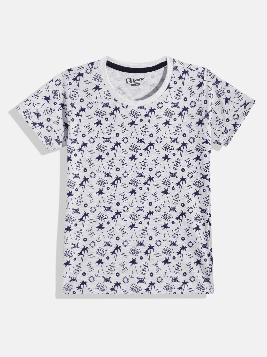 

Eteenz Boys Premium Cotton Conversational Printed T-shirt, Grey