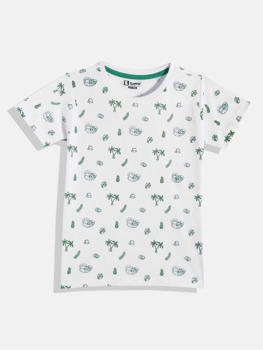 

Eteenz Boys Premium Cotton Conversational Printed T-shirt, White