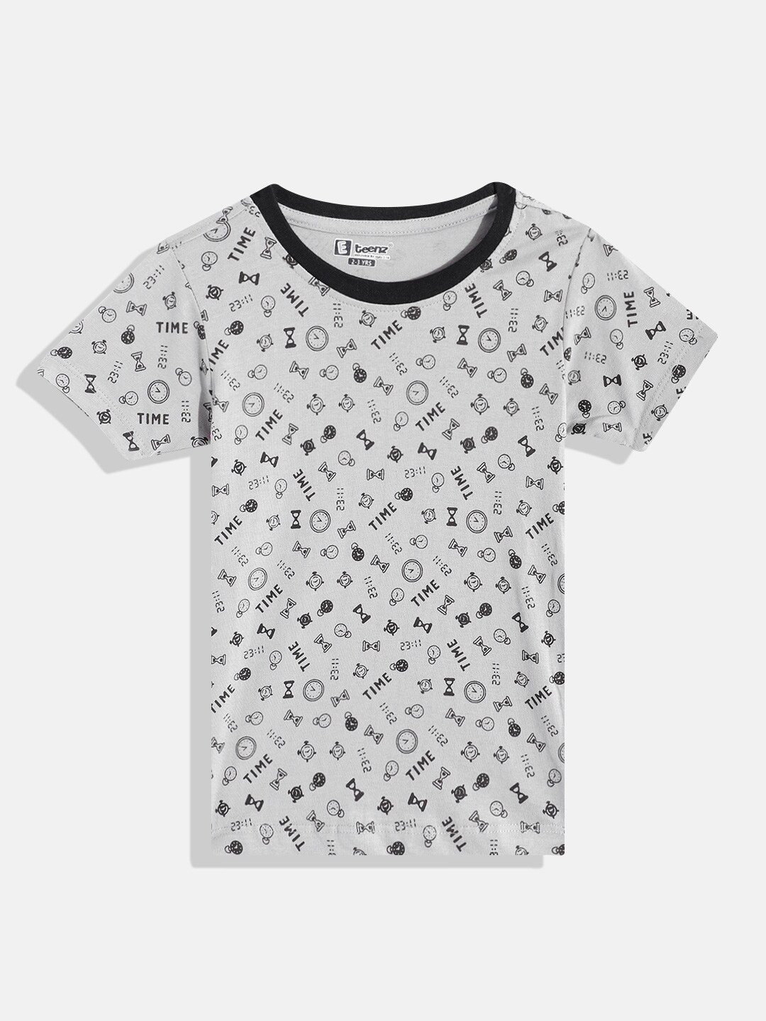 

Eteenz Boys Conversational Printed Cotton T-shirt, Grey