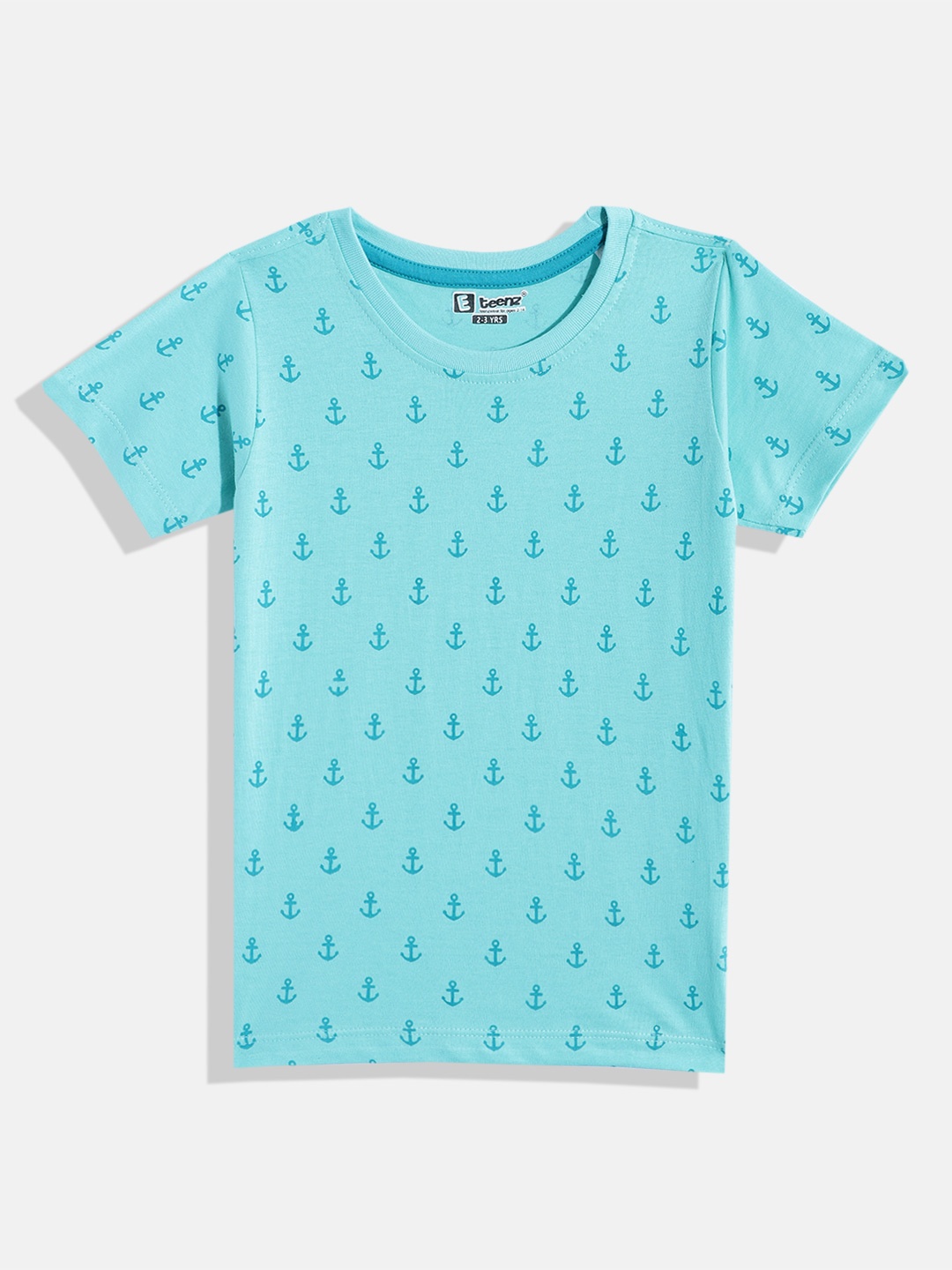 

Eteenz Boys Printed Premium Cotton T-shirt, Sea green