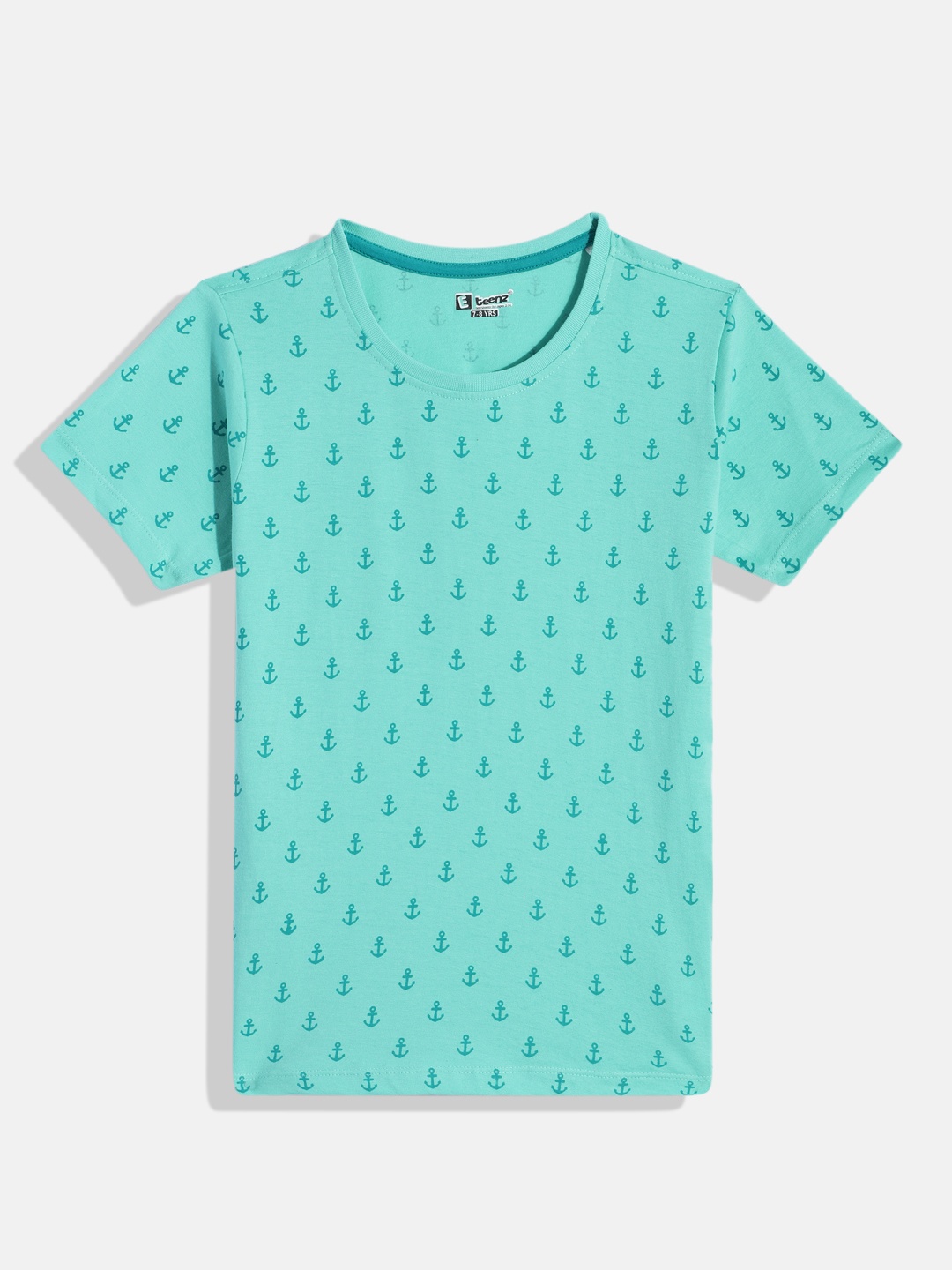 

Eteenz Boys Printed Pure Cotton T-shirt, Green