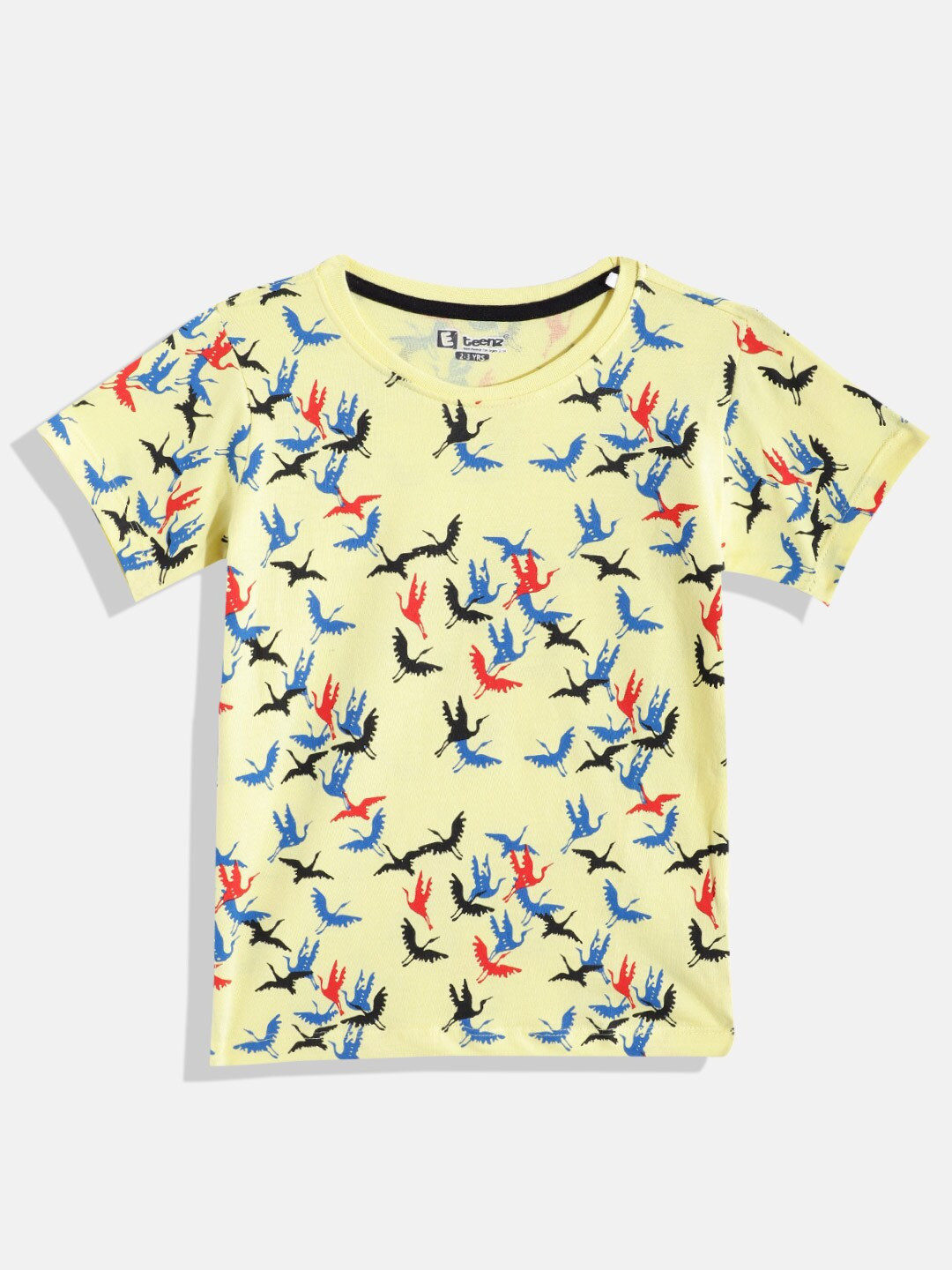 

Eteenz Boys Conversational Printed Cotton T-shirt, Yellow