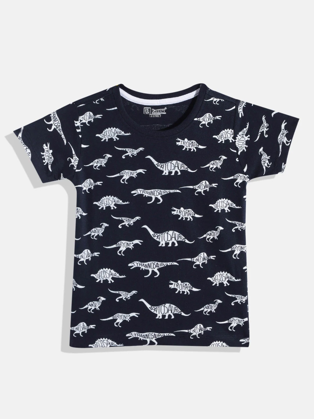

Eteenz Boys Conversational Printed Cotton T-shirt, Navy blue
