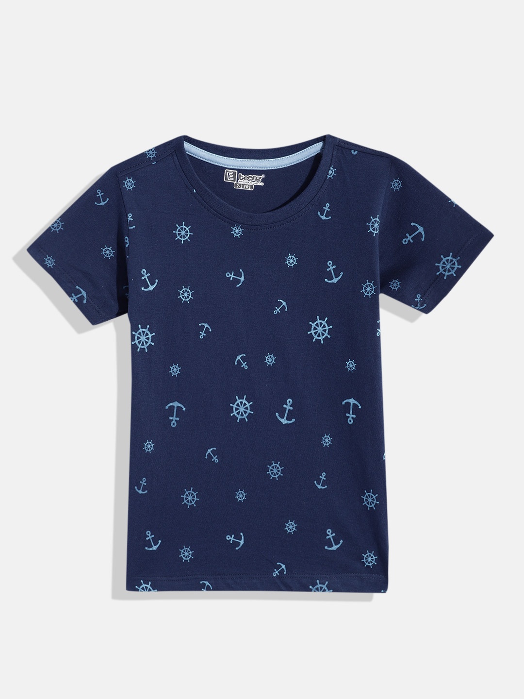 

Eteenz Boys Nautical Printed Premium Cotton T-shirt, Blue