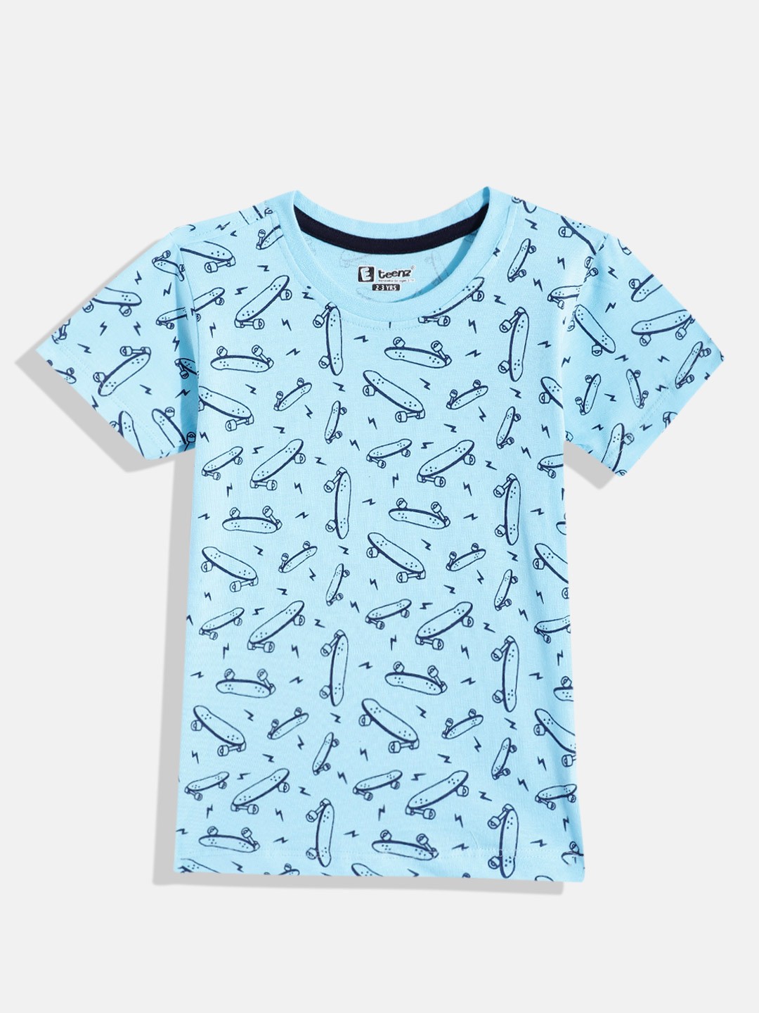 

Eteenz Boys Conversational Printed Premium Cotton T-shirt, Blue