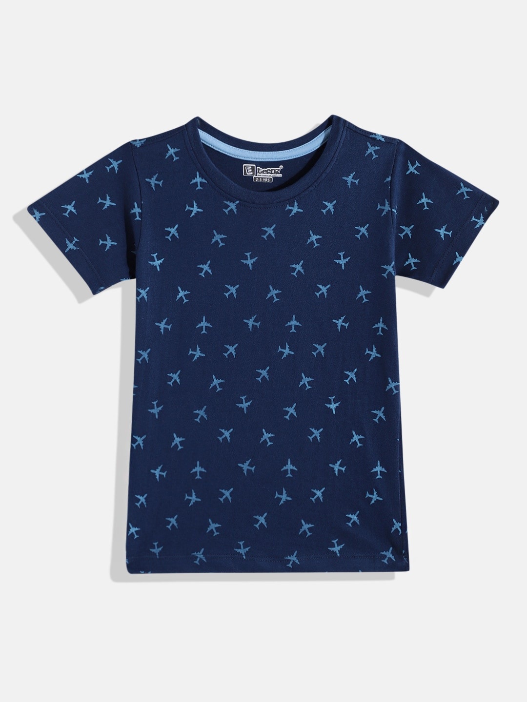 

Eteenz Boys Conversational Printed Cotton T-shirt, Navy blue