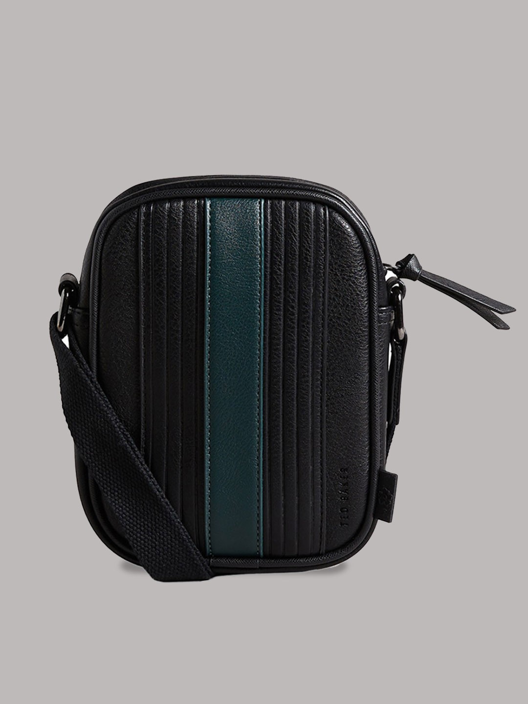 

Ted Baker Men Striped Structured Messenger Bag, Black