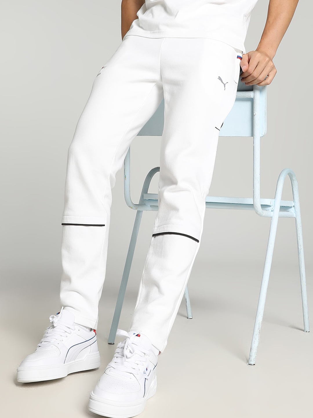 

PUMA Motorsport Men Slim-Fit Cotton Track Pants, White