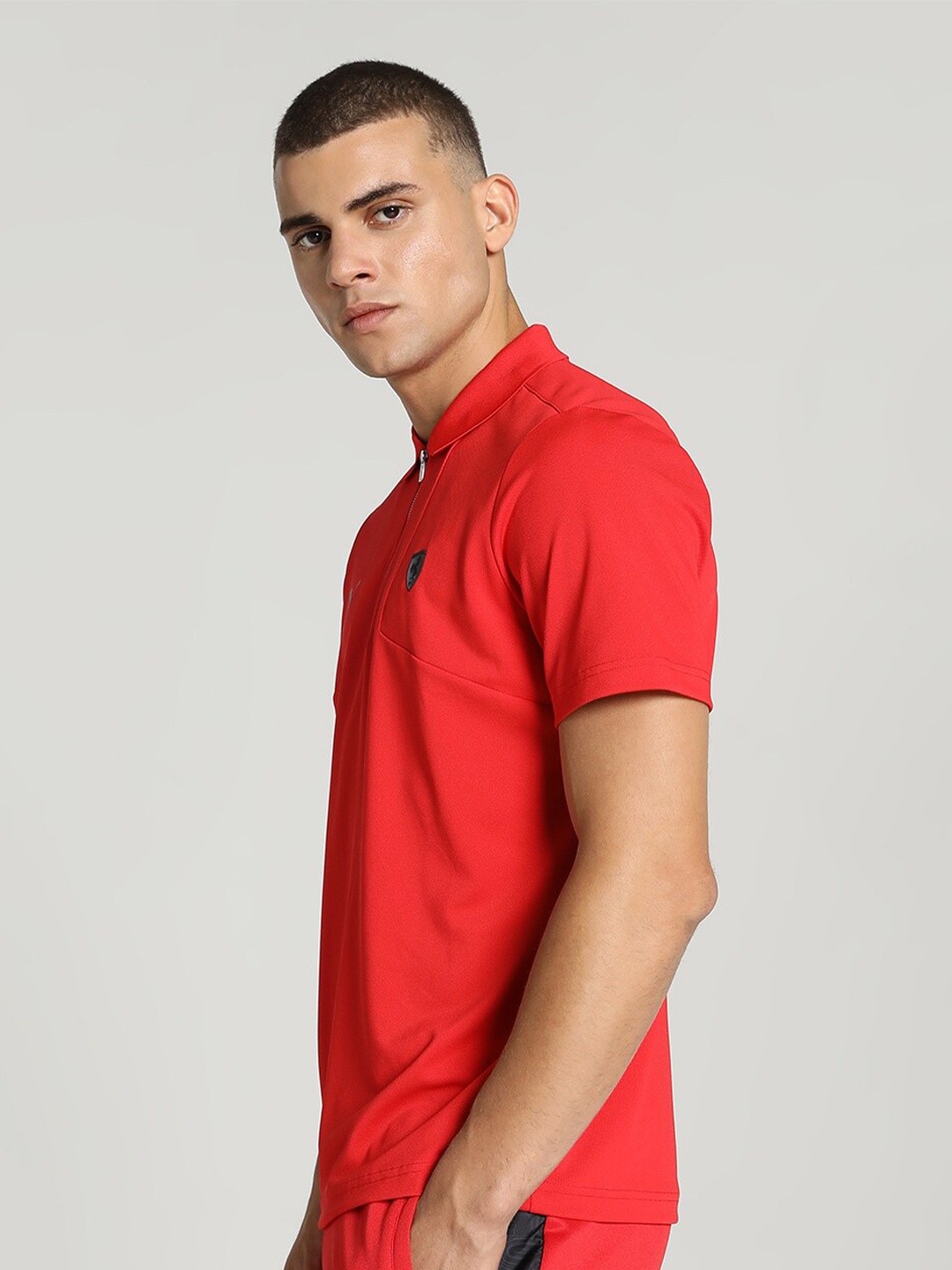 

PUMA Motorsport Polo Collar Applique T-shirt, Red