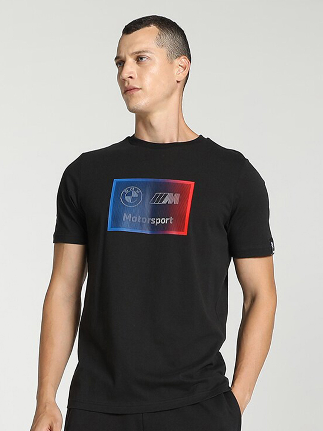 

PUMA Motorsport Graphic Printed Cotton T-shirt, Black