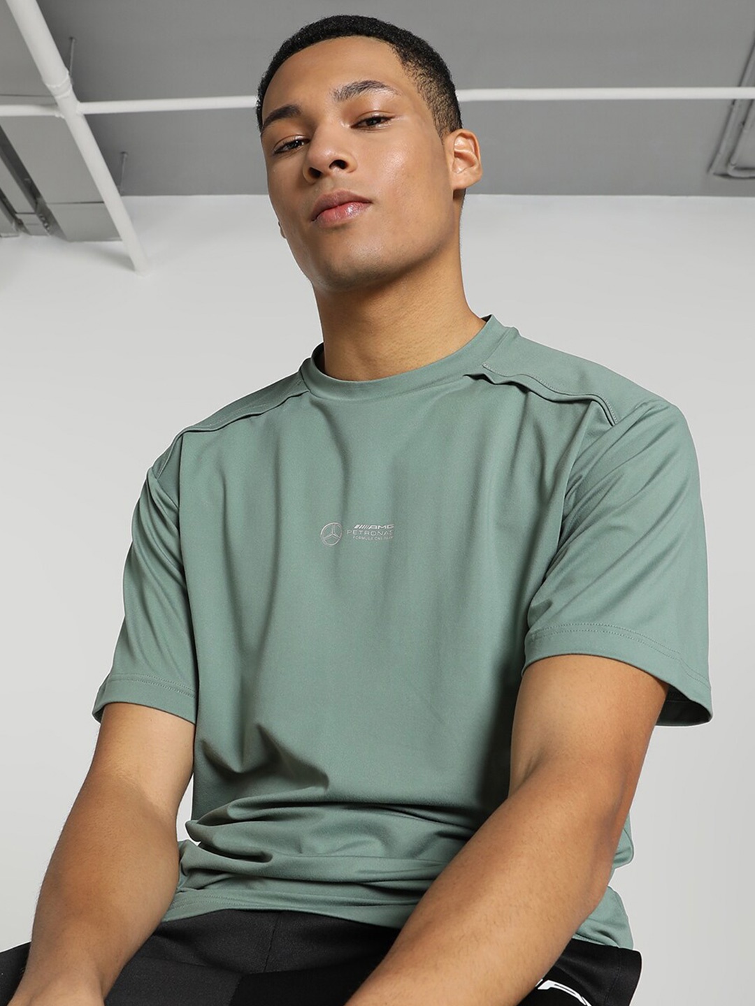 PUMA Motorsport Round Neck T-Shirt, Green