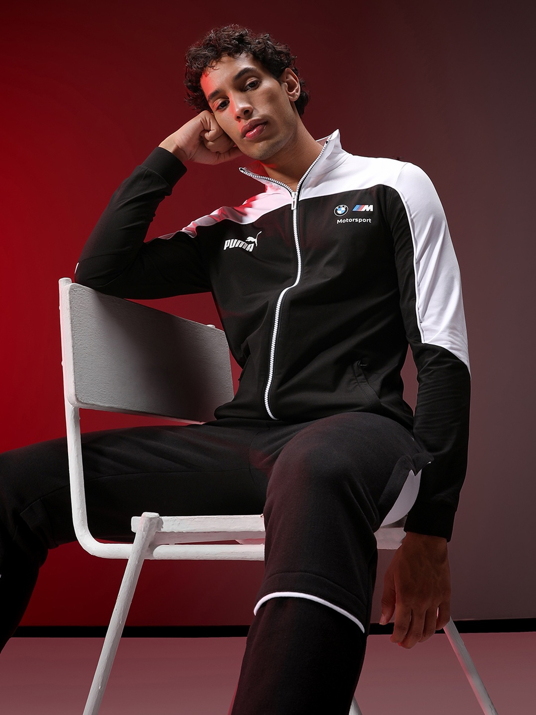 

PUMA Motorsport Colourblocked BMW M MT7 Slim Track Sporty Jacket, Black
